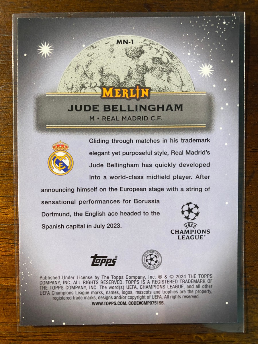 2024 Topps Merlin UEFA Jude Bellingham #MN-1 Mystic Nights Real