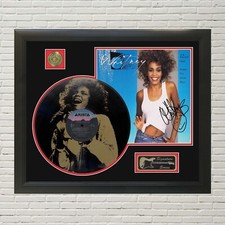 Whitney Houston Laser Etched Black Vinyl Record Reproduction Signed LP Display 2