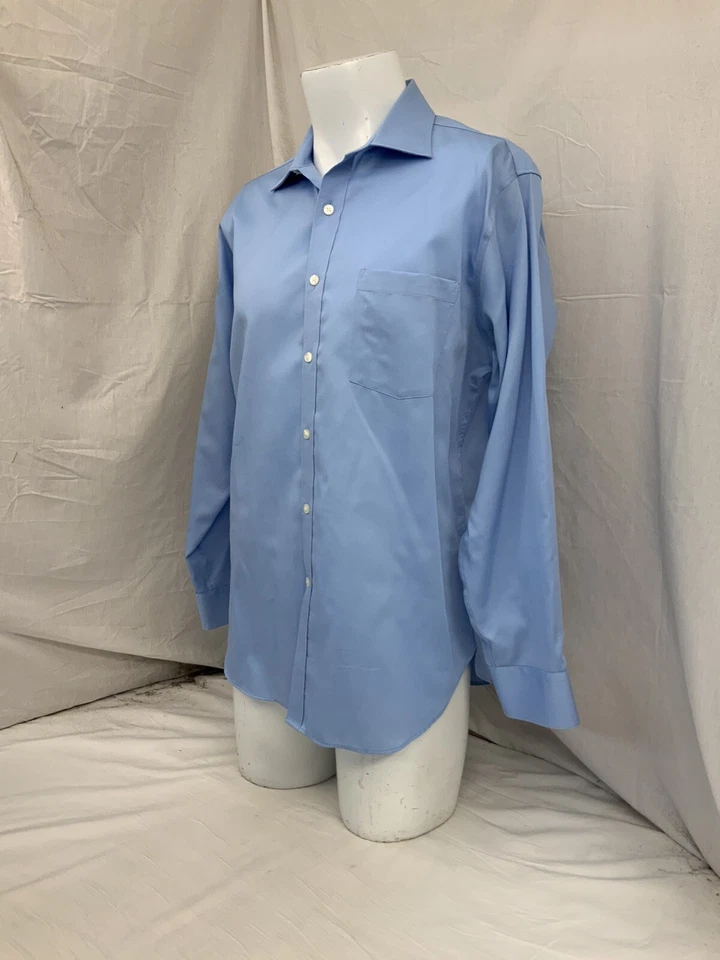 Camisa de vestir Michael Kors 16 33 azul 100 % algodón como nueva usada una vez YGI N1-57 Foto 4 de 4