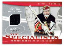 2006-07 POWER PLAY THE SPECIALISTS DOMINIK HASEK JERSEY 1 COLOR OTTAWA SENATORS