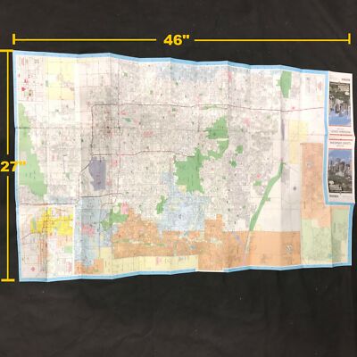 AAA 1993 Topographic Street Map Phoenix and Vicinity Downtown East
