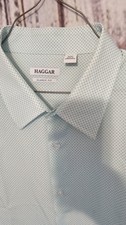 Hagger Mens button Down LONG sleeve Dress Shirt 18 - 18 1/2 New Without Tags 2xl
