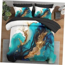 Comforter Set Size, Mint Gold 7 Pcs Bedding for Kids and Queen Green Marble