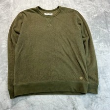 Outerknown French Terry Sweatshirt Mens S Green Crew Neck Made in USA