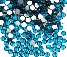 1440p Glass Crystal Flatback NO-Hotfix Rhinestones SS6 USSeller Blue Zircon