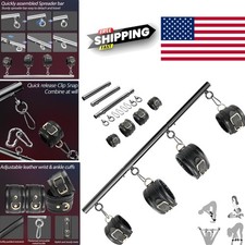 BDSM Bondage Restraints Kit with Adjustable Cuffs and Spreader Bar for Couples