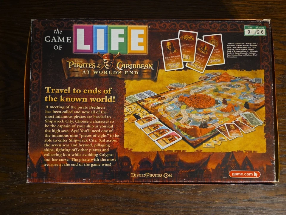 Vintage 2007 Board Game of Life Pirates of the Caribbean At World's End Complete - Image 4 of 4