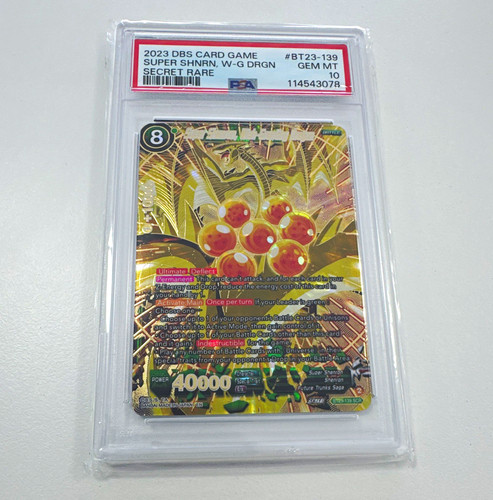 Bandai 2023 DBS Super Shenron, Wish-Granting Dragon BT23-139 SCR ENG PSA 10