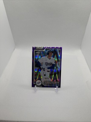 2026 Topps Chrome #159 Freddie Freeman Purple Wave  02/75 Los Angeles Dodgers