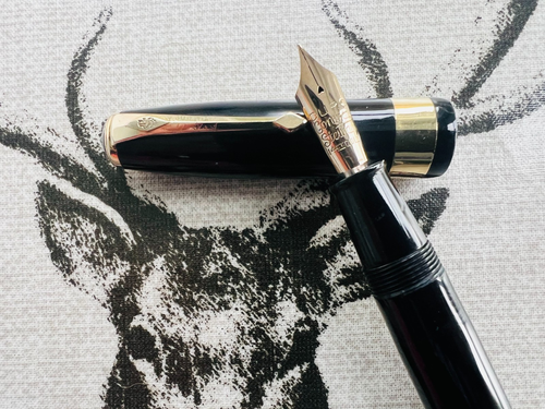Conway Stewart 60 "Executive" Fountain Pen, 14k Duro F Nib, wide Cap Band, c1950 - Picture 4 of 16