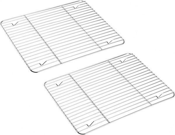 AbküHlgitter Set Edelstahl Braten Backen Grillen KüHlen 29,7X22,8X1,5 Cm-image