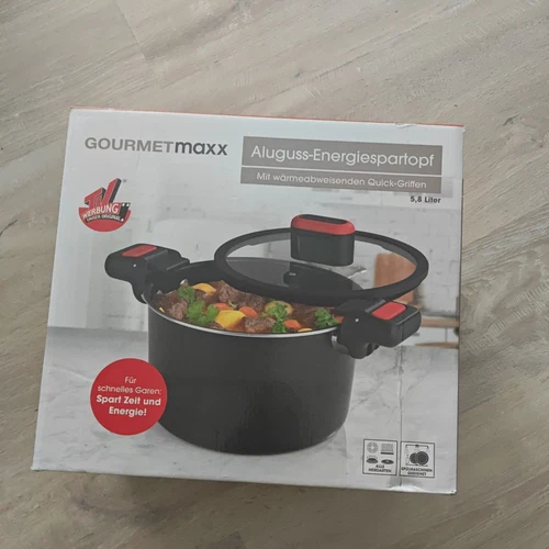 Kochtopf 5,8l - Antihaft GOURMETmaxx Energiespartopf Aluminium