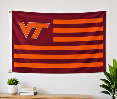 VIRGINIA TECH HOKIES 3'X5' FLAG BANNER VT MAN CAVE FLAGS