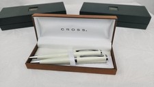 CROSS PEARLESCENT WHITE SAGE BALLPOINT PEN 0.7mm MECHANICAL PENCIL AT0341-5