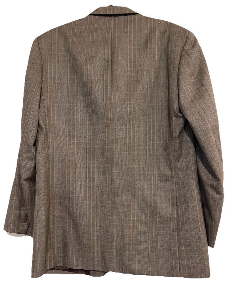 Blazer Abrigo Deportivo de Lana 42R YVES SAINT LAURENT DE COLECCIÓN a Cuadros Hecho en Francia Foto 2 de 4