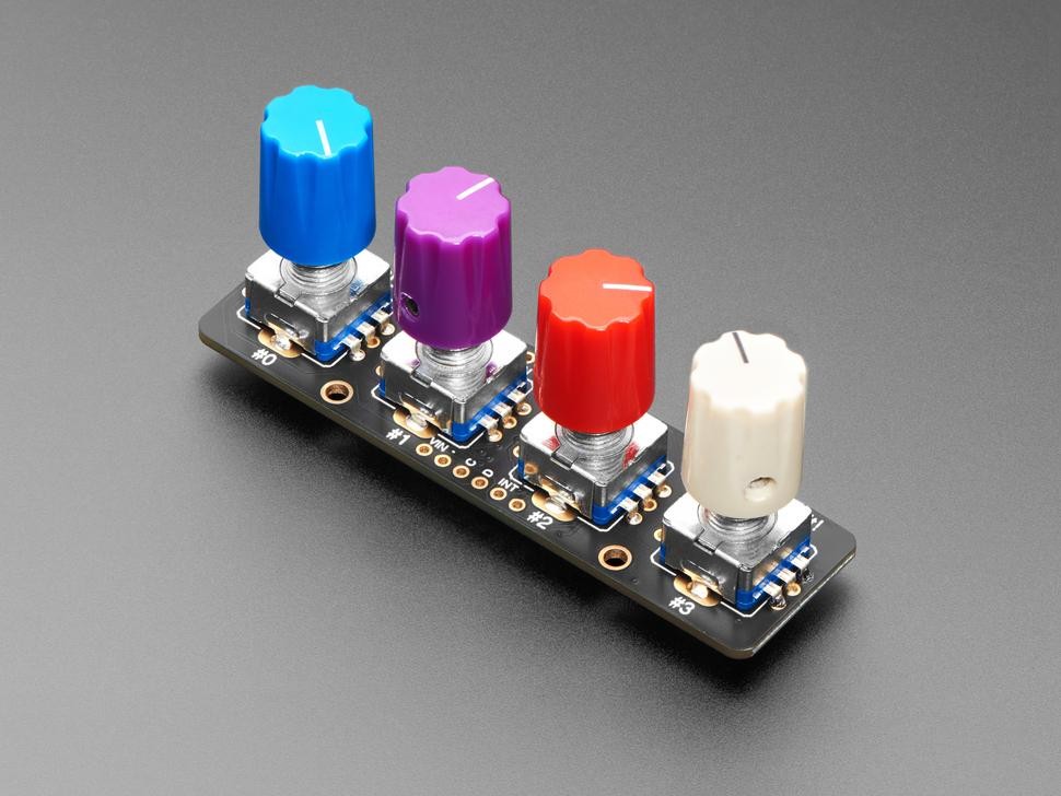 Adafruit I2C Quad Rotary Encoder Breakout mit NeoPixel