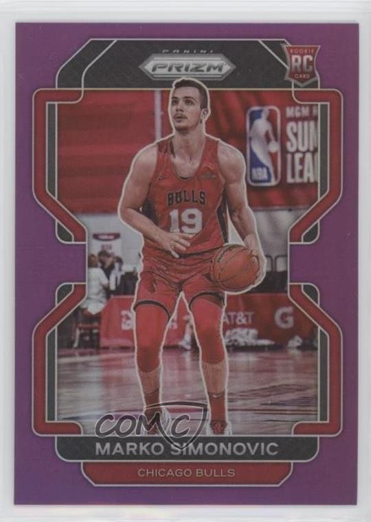 2021-22 Panini Prizm Purple Prizm 39/99 Marko Simonovic #166 Rookie RC 7i2