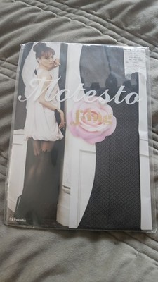 Motesto Womens M/L Pantyhose Stocking Black From Japan New In PACKAGE!