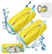 2Pcs Shoe Washing Machine Bag,Laundry Shoe Cleaning Bag for All Shoe Types Dryer