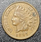 1897 Indian Head Cent Penny 1c Near 4 Diamonds Choice XF