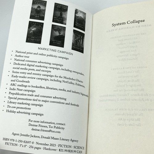 *ARC / Uncorrected Proof* System Collapse - Martha Wells (Tor, 2023) Murderbot - Picture 6 of 7