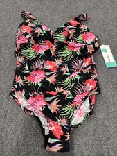 Plus Size 22w Bal Harbour Tummy Control One-Piece Swimsuit /Multi Color