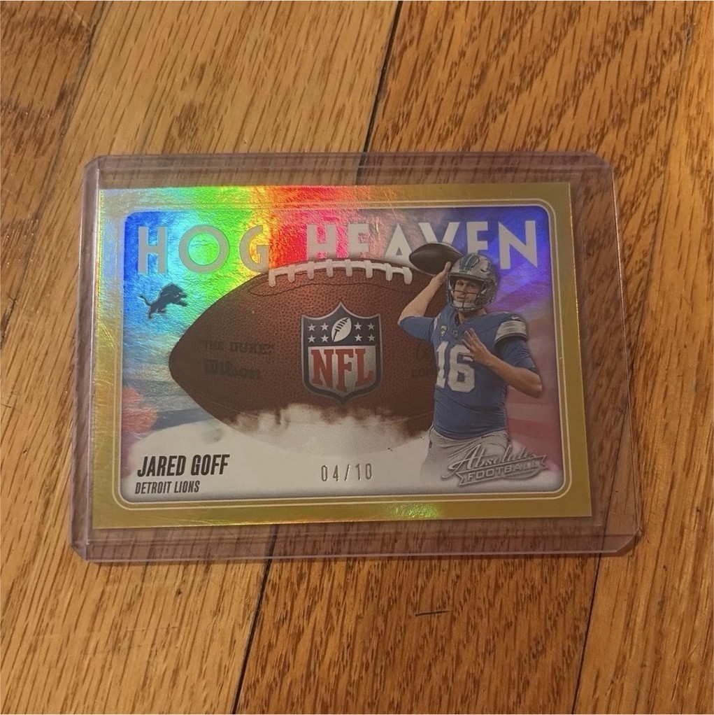 Panini 2025 Absolute Jared Goff Lions Hog Heaven Gold Spectrum /10 04/10