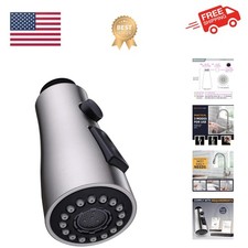 Versatile Kitchen Faucet Spray Head - Brushed Nickel, NSF Certified, 3 Settings