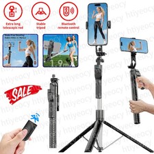 76" Cell Phone Selfie Stick Tripod Wireless Remote Extendable for iPhone/Android