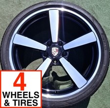 4 Factory Porsche 911 Wheels Tires 21 inch Sport Classic OEM 992 Turbo S 5 Lug