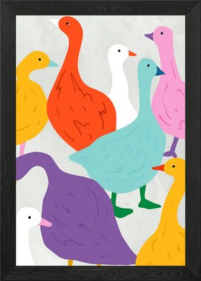Duck Around Find Out Gerahmtes Wandbild Poster Leinwanddruck Bild