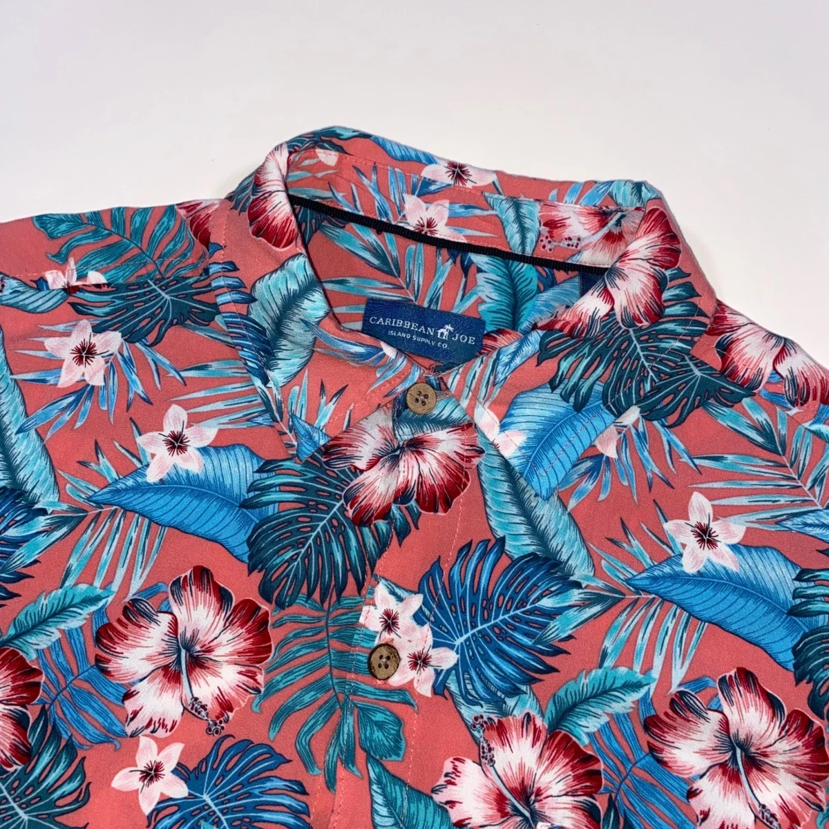 Chemise Hawaïenne Homme bleue nuit fleurs tropicales bleues