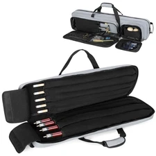 [Special ] GOBUROS Pool Cue Bag Pool Cue Case Holds 4 Bats and 5 Shafts 1/2