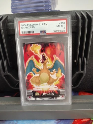 2004 CARDDASS POKEMON ADVANCED GENERATION ZUKAN CARD #270 CHARIZARD PSA 8