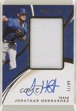 2020 Panini Immaculate Debut Jumbo Relics 71/99 Jonathan Hernandez Auto 8x7