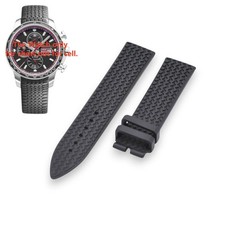 20mm 21mm 23mm Black Rubber Watch Band Strap Fits For Chopard Mille Miglia