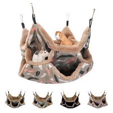 Small Pet Cage Hammock Triple Layer Hammock Tunnel Cave Bed