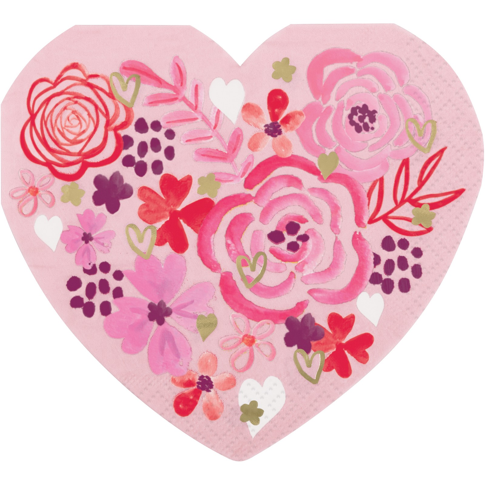 Valentines Party Napkins Heart Shape Paper Serviettes Love Anniversary Birthday