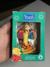 Vtg Winnie the Pooh Tigger on a Snowshoe with Presents Christmas Ornament