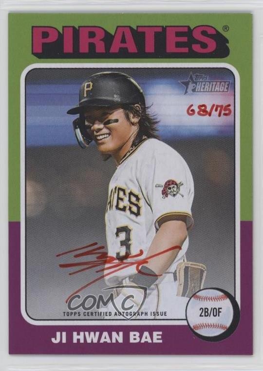 2024 Topps Heritage Real One Special Edition Red Ink 68/75 Ji Hwan Bae Auto 2b6