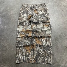 90 s Gander Mountain Realtree Camo Cargo Pants Made USA Hunting Baggy 36x30
