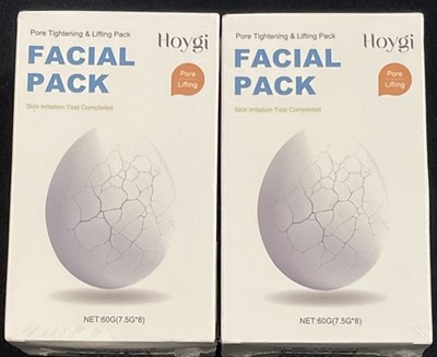 2X-Hoygi Facial Pack - Pore Tightening & Lifting  8 Masks - 7.5 g each Exp 07/27