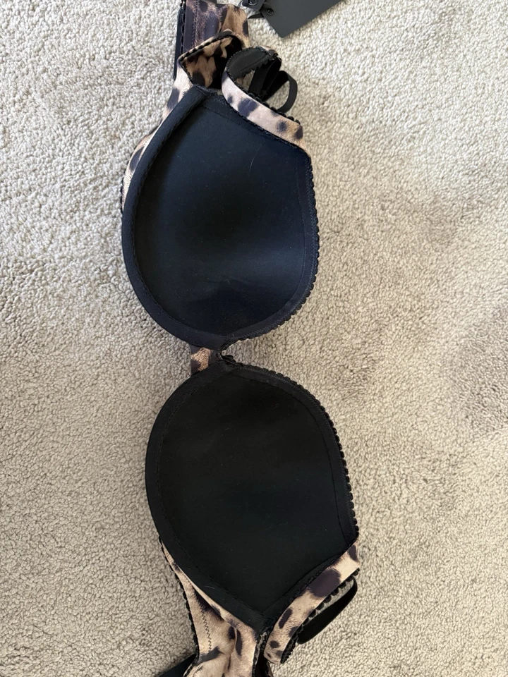 Skims Dolce & Gabbana Leopard Print Underwire Bra 36D - Image 2 of 3