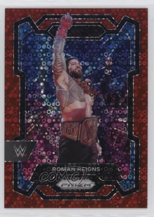 2024 Panini Prizm WWE Red Under Card Prizm 94/99 Roman Reigns #191 1m80