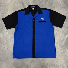 Vintage King Louie Bowling Cocktail Shirt Button Size Medium Made In Korea