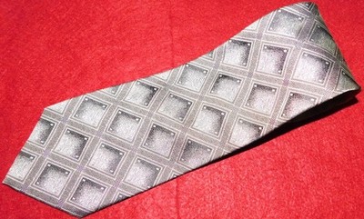 ROBERT TALBOTT STUDIO GREY/LIGHT GREY CROSS STRIPED TIE - TIES - DESIGNER TIES.