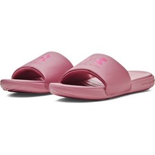 Under Armour 3023772 Women's UA Ansa Fix Slides, Pink Elixir, Size 10