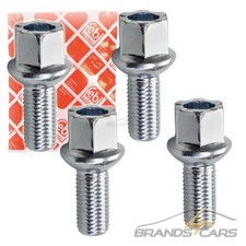 4x FEBI RADBOLZEN SCHRAUBEN M12 x 1,5 x 24 mm KUGELBUND SW17 50024742