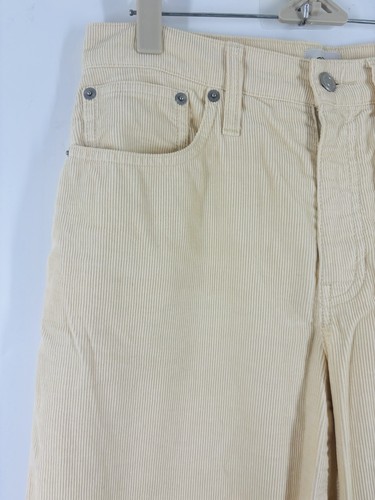 NWOT J Crew Women’s High-rise '90s wide-leg Pant in Corduroy Butter Yellow 27 - Picture 4 of 5