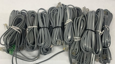 20 Pack Lot - 7ft Telephone Line Cord Cable 6P6C RJ12 RJ11 DSL Fax Phone Silver